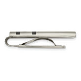 Chisel Stainless Steel Polished Black Carbon Fiber Inlay Money Clip